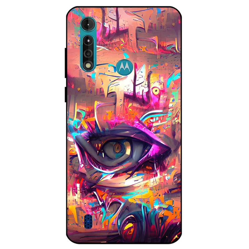 کاور مگافون طرح چشم مدل 2823 مناسب برای گوشی موبایل موتورولا Moto G8 Power Lite