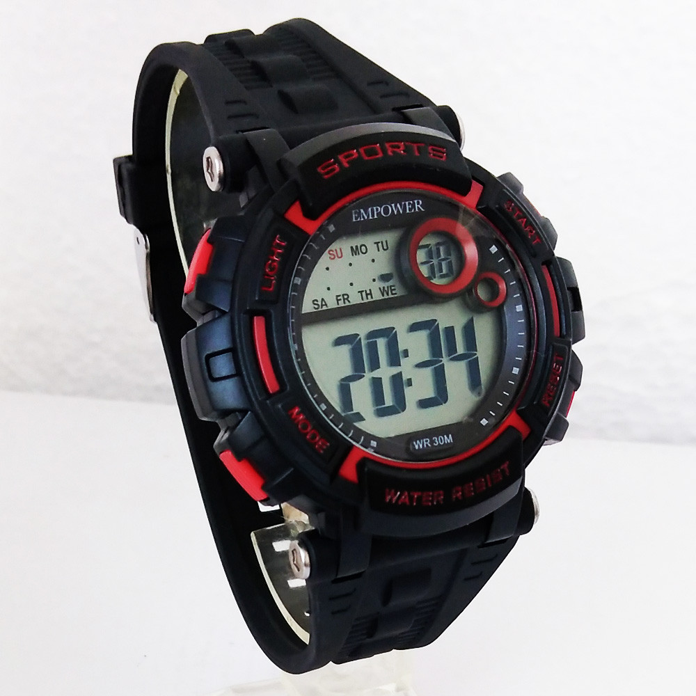 ساعت مچی دیجیتال امپاور بچگانه مدل ضدآب اسپرت چراغدار SPORT کرنومتردار کد 2