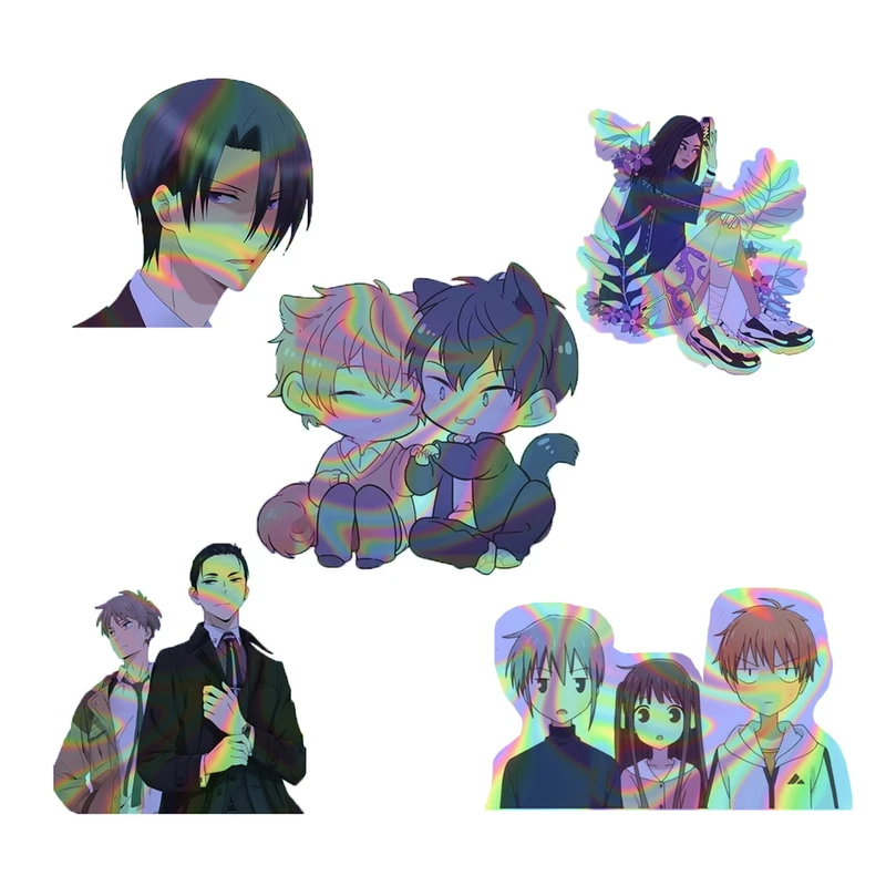 استیکر لپ تاپ  مندیکس طرح  انیمه کد 2702  مجموعه  5 عددی