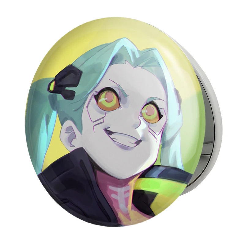 آینه جیبی خندالو طرح لوسی انیمه سایبر بانک Cyberpunk مدل تاشو کد 22462 