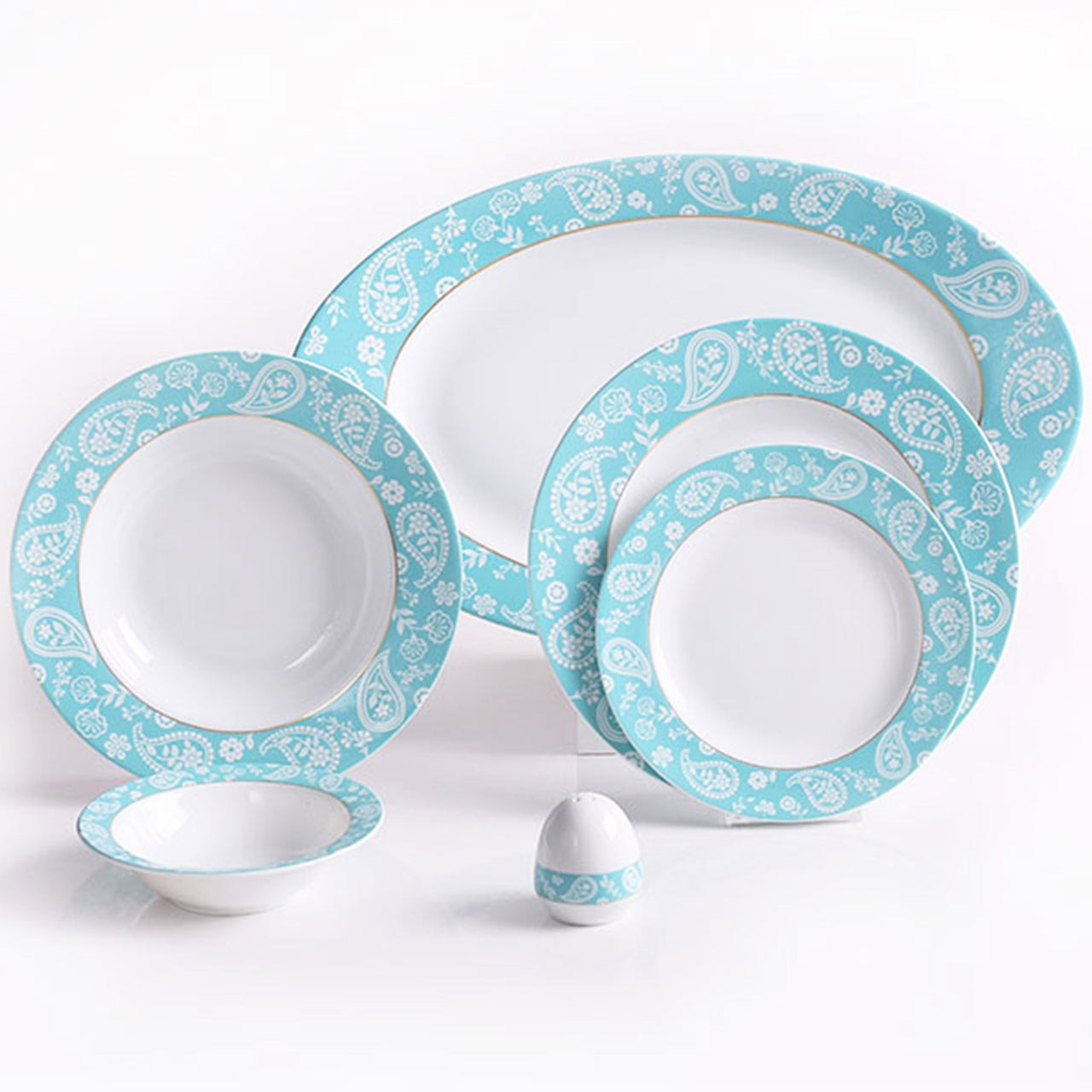 سرویس غذاخوری 28 پارچه چینی زرین ایران سری ایتالیا اف مدل Sarvin درجه عالی
