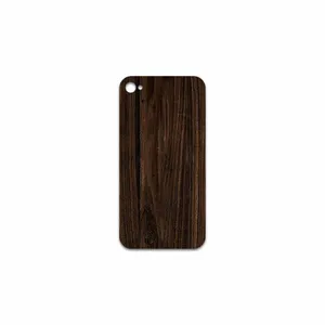 MAHOOT Dark Walnut Wood Cover Sticker for Apple iPhone 4s