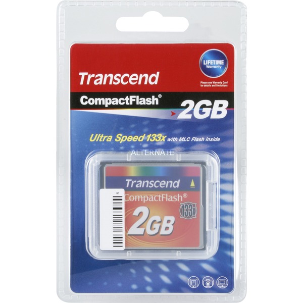 کارت حافظه CF ترنسند مدل TS2GCF133 کلاس 2 استاندارد U1 سرعت 33Mbps ظرفیت 2 گیگابایت