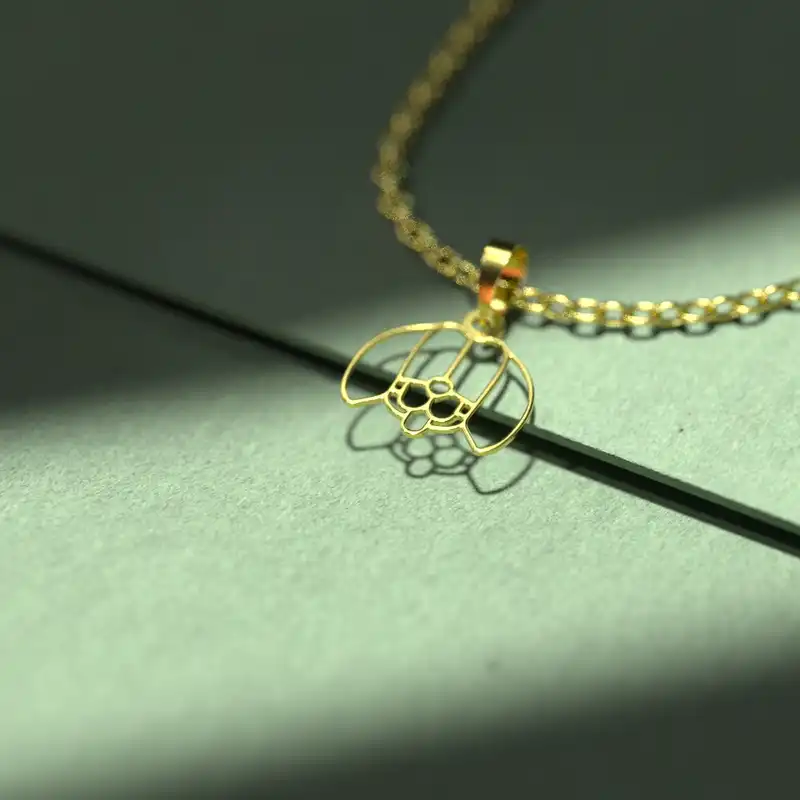 گردنبند طلا 18 عیار زنانه مدوپد مدل سگ کد B3-1-1073