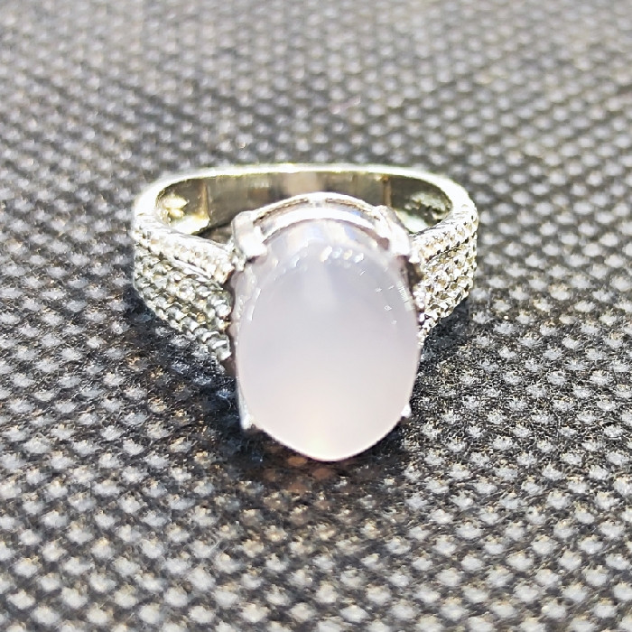 انگشتر نقره زنانه مدل سنگ عقیق یمانی کبود کد 5404