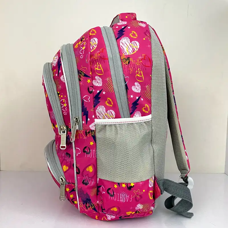 کوله پشتی مدل مدرسه طرح قلب کد 04