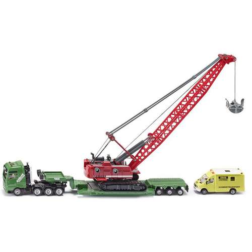 ماشین بازی Siku مدل Heavy Haulage Transporter With Cable Excavator And Service