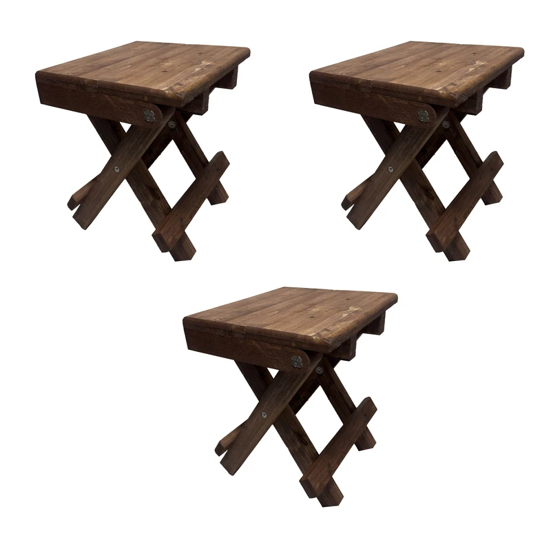 صندلی تاشو سفری مدل ضربدری مجموعه 3 عددی