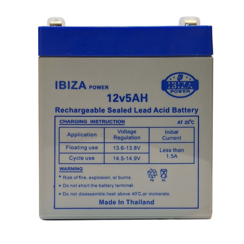 باتری سیلد اسید 12 ولت 5 آمپر ساعت ایبیزا مدل 12V-5AH-TI باتری سیلد اسید 12 ولت 5 آمپر ساعت ایبیزا مدل 12V-5AH-TI
