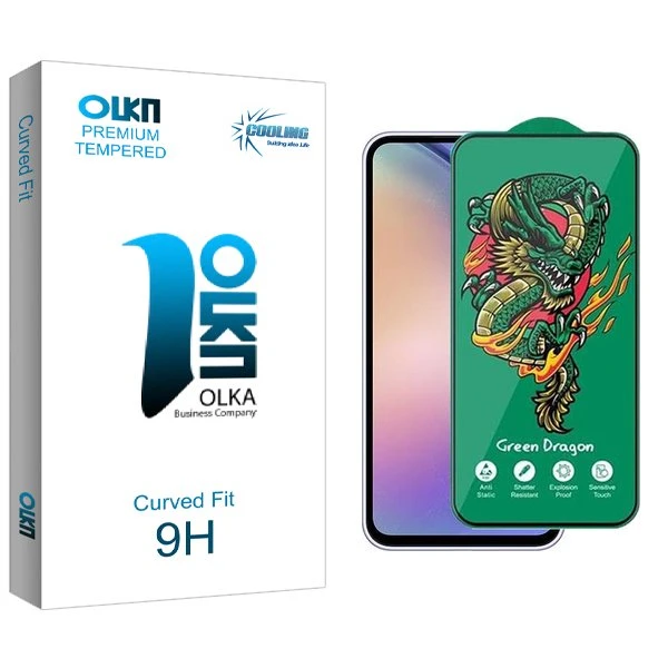 محافظ صفحه نمایش کولینگ مدل Olka Green_Dragon مناسب برای گوشی موبایل سامسونگ Galaxy A54