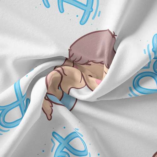  پارچه ملحفه پارچه باما مدل مخمل طرح نوزاد پسر 5011489