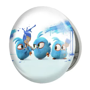 آینه جیبی خندالو طرح پرندگان خشمگین Angry Birds مدل تاشو کد 13872 