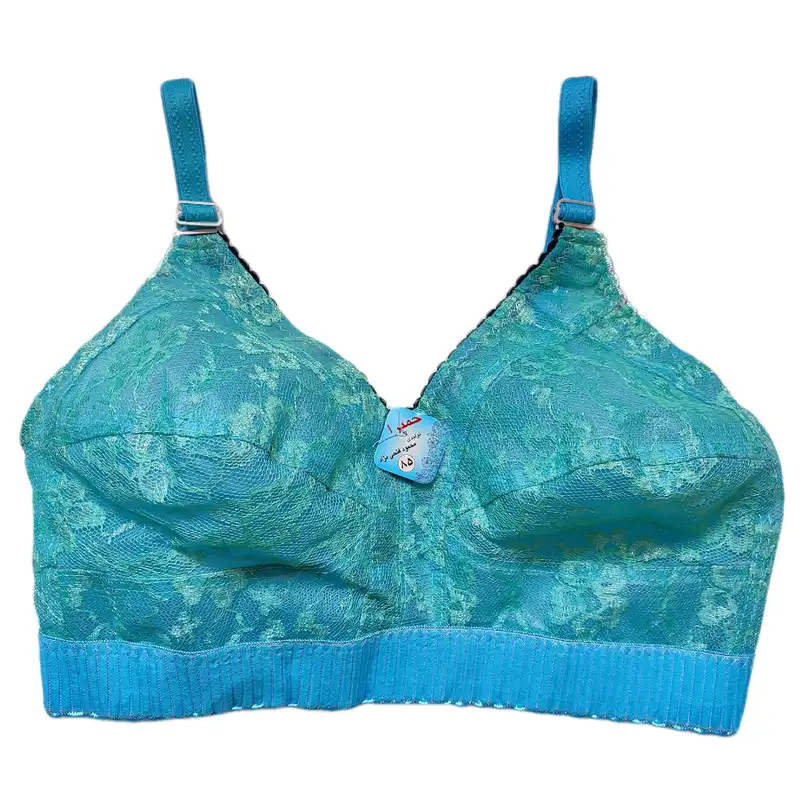 سوتین زنانه مدل کش پهن کد F-9997 رنگ فیروزهای