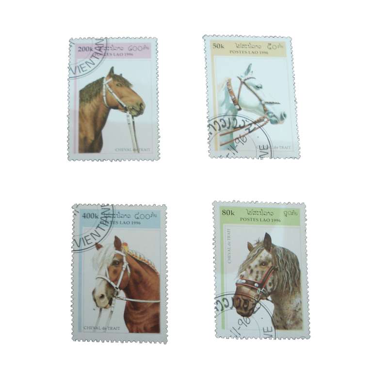 تمبر یادگاری مدل اسب کد DS1554 مجموعه 4عددی