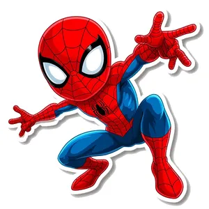  استیکر پارچه و لباس پاد آفرین طرح مرد عنکبوتی کد 929