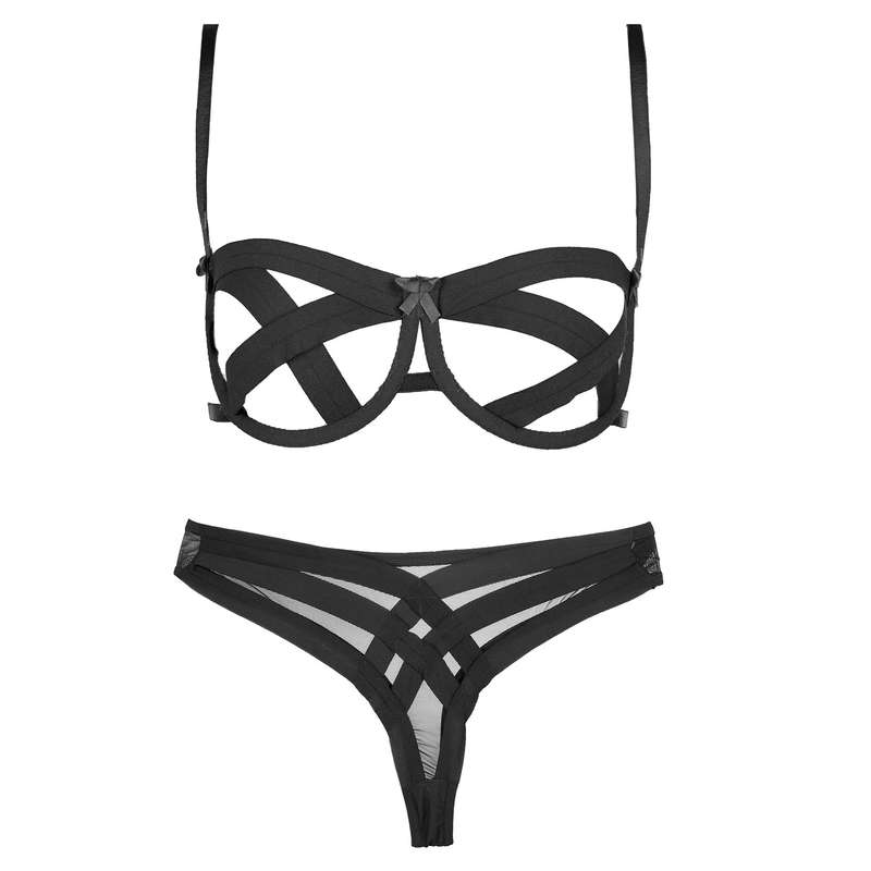 ست شورت و سوتین زنانه مکسوریا مدل ضربدری