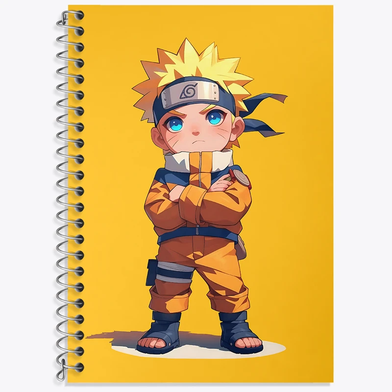 دفتر زبان 50 برگ خندالو مدل دو خط طرح انیمه ناروتو (Naruto) کد N3541