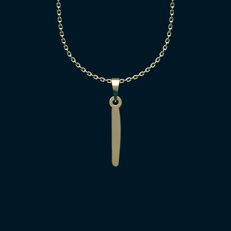 گردنبند طلا 18 عیار زنانه مدوپد مدل خط کد RR2-1-1031