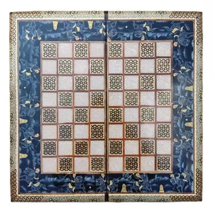 صفحه شطرنج خاتم کاری مدل چوگان کد 403