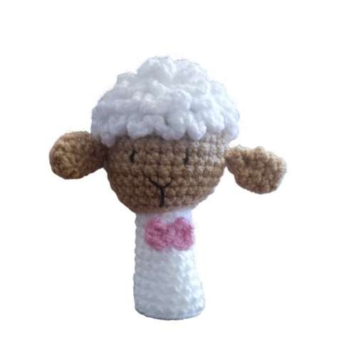 عروسک بافتنی طرح انگشتی مدل گوسفند 