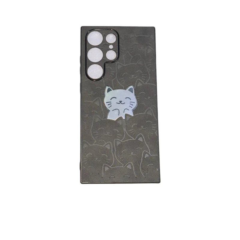 کاور طرح گربه فانتزی کد 5878 مناسب برای گوشی موبایل سامسونگ Galaxy S22 Ultra