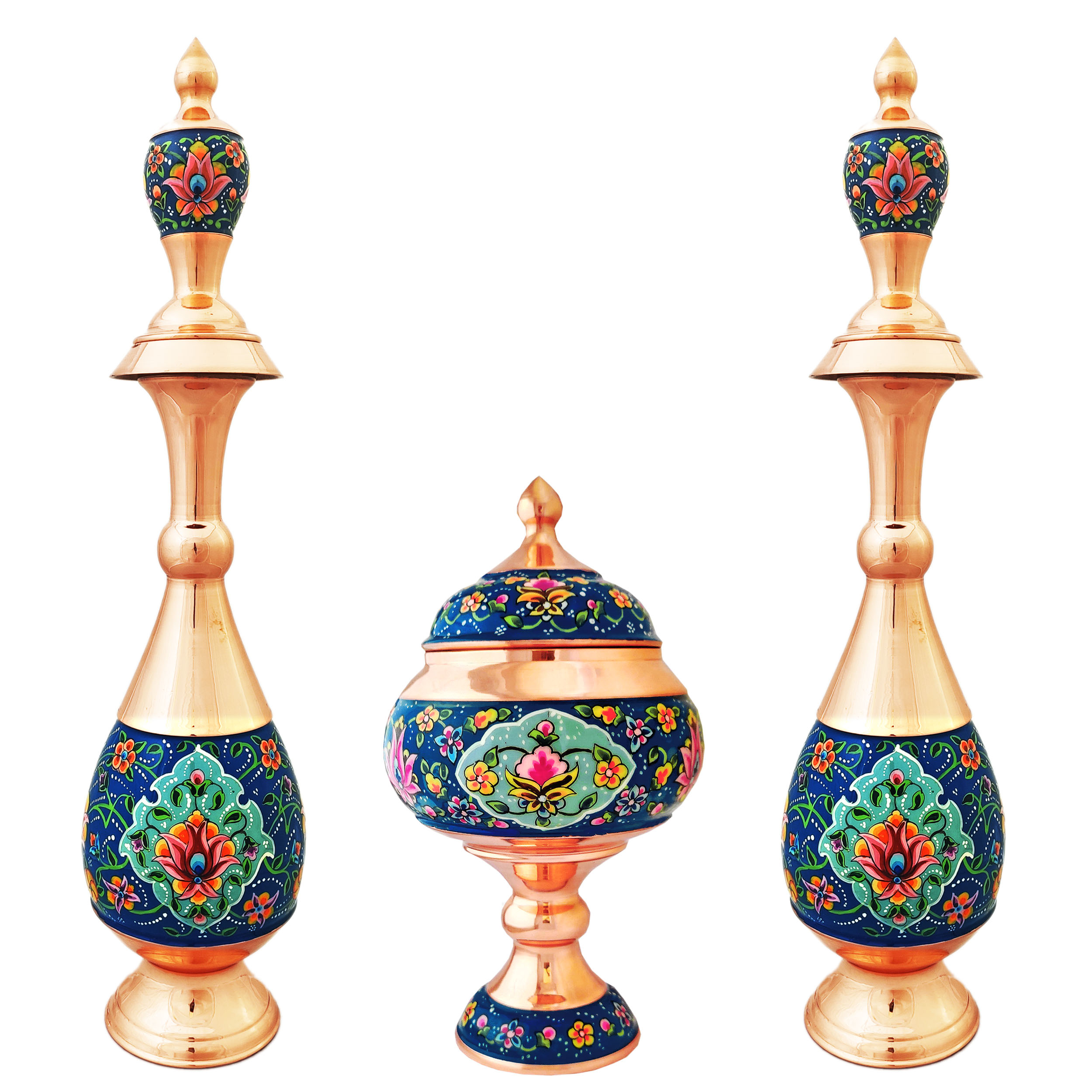 ست تنگ و شکلات خوری میناکاری طرح پرداز کد st20 مجموعه 3 عددی