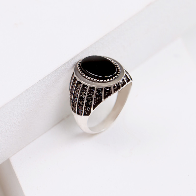 انگشتر نقره مردانه جی تی ای مدل جی نایس