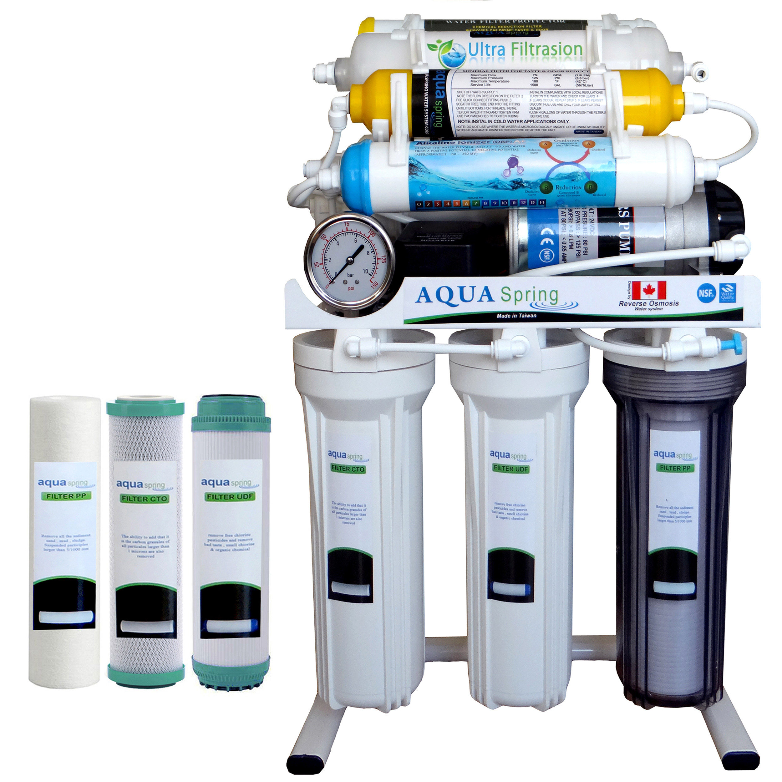 دستگاه تصفیه کننده آب آکوآ اسپرینگ مدل NF3900 به همراه فیلتر مجموعه 3 عددی دستگاه تصفیه کننده آب آکوآ اسپرینگ مدل NF3900 به همراه فیلتر مجموعه 3 عددی