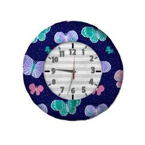 ساعت دیواری کودک شمسه نگار مدل پروانه