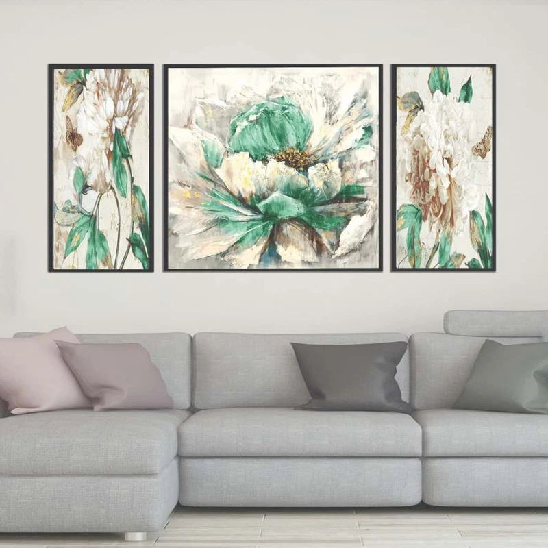 تابلو بکلیت طرح مدرن دیجیتال آرت مدل B-2149 فریم مشکی مجموعه 3 عددی