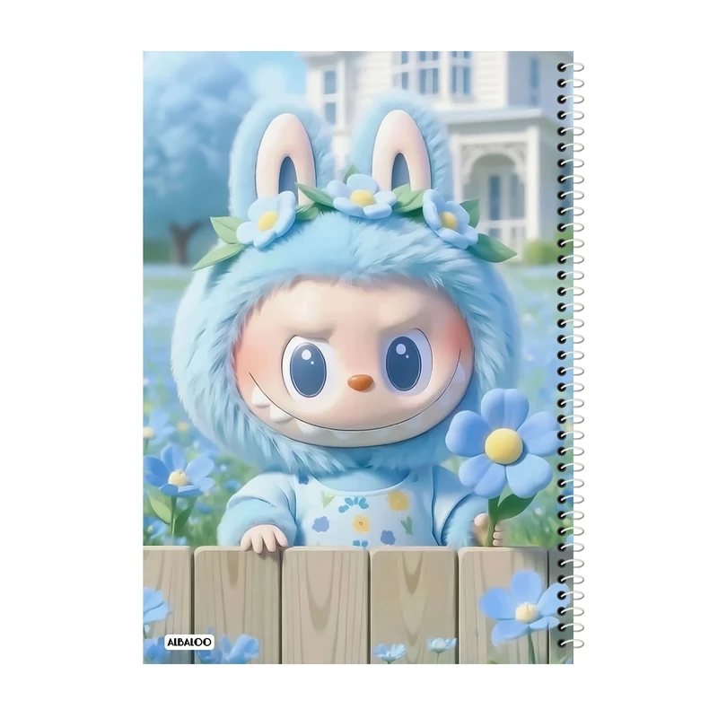 دفتر مشق 100 برگ آلبالو طرح عروسک لبوبو کد 2397