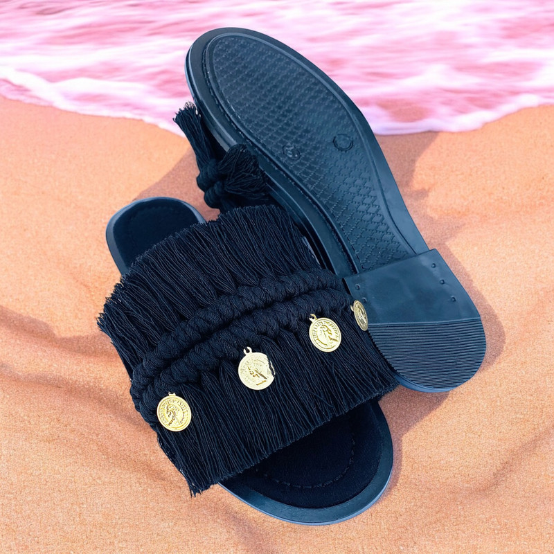 صندل زنانه مدل مکرومه