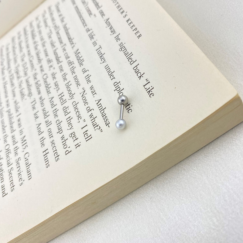 پیرسینگ گوش زنانه مدل مروارید کد P4493