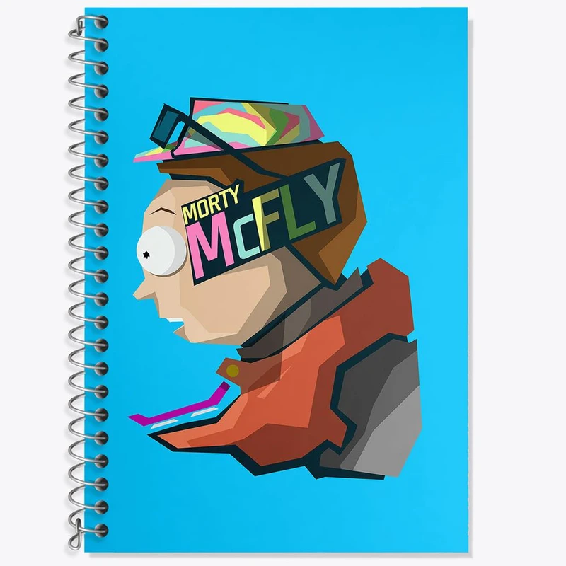 دفتر لغت 50 برگ خندالو مدل انیمیشن ریک و مورتی Rick and Mort کد 26395