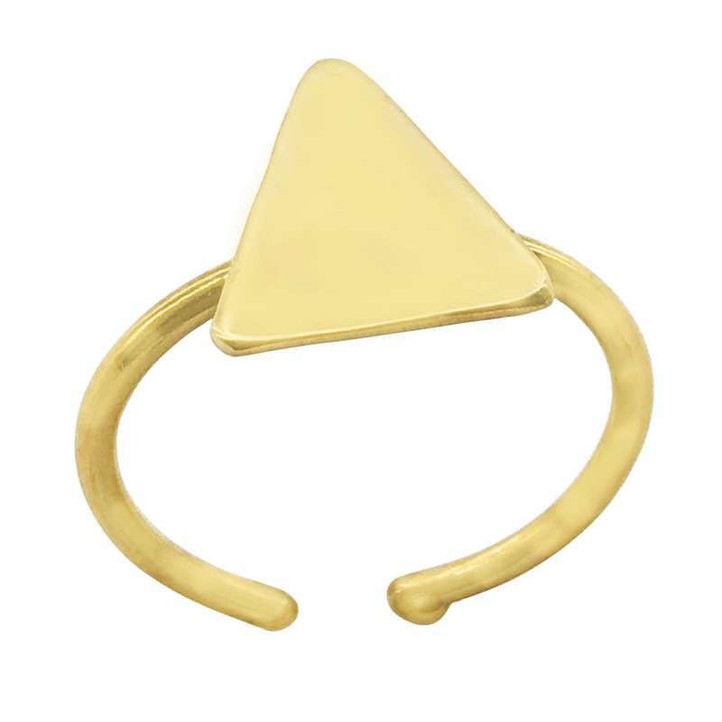 انگشتر زنانه گالری عزیزی طرح مثلث مدل 15760
