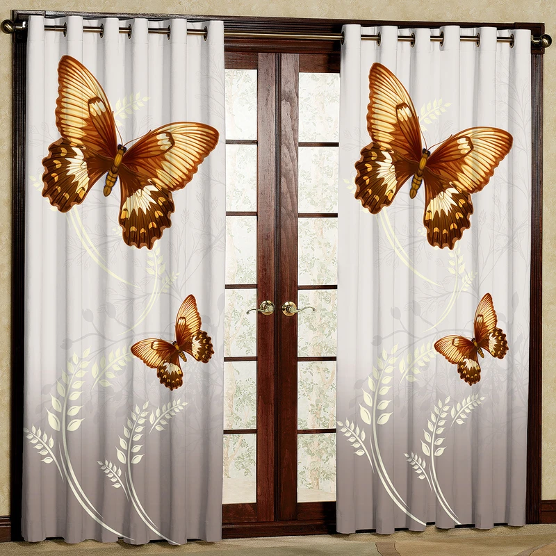 پرده مدل پروانه هازان پانچی  کد 4247 سایز  140x200 سانتی متر