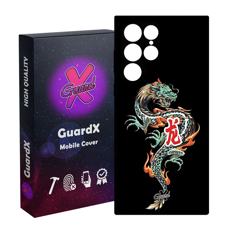 کاور گارد ایکس طرح Dragon مدل Glass10296 مناسب برای گوشی موبایل سامسونگ Galaxy S23 Ultra