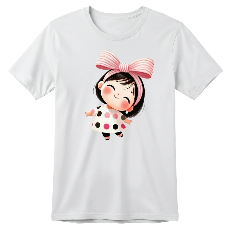 تی‌شرت آستین کوتاه بچگانه مدل دخترک کد p3 