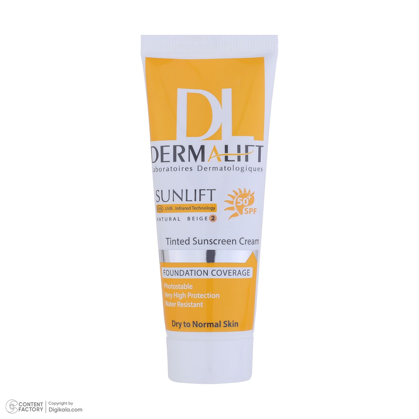 کرم ضدآفتاب درمالیفت مدل SPF50 پوست خشک 2، حجم 40 میلی‌لیتر -  - 2