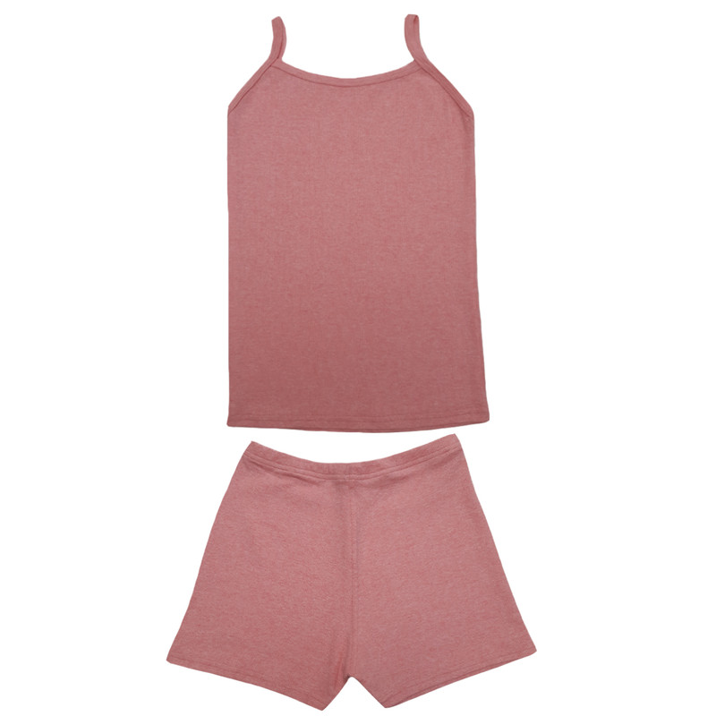 ست تاپ و شلوارک زنانه مدل کبریتی کد P