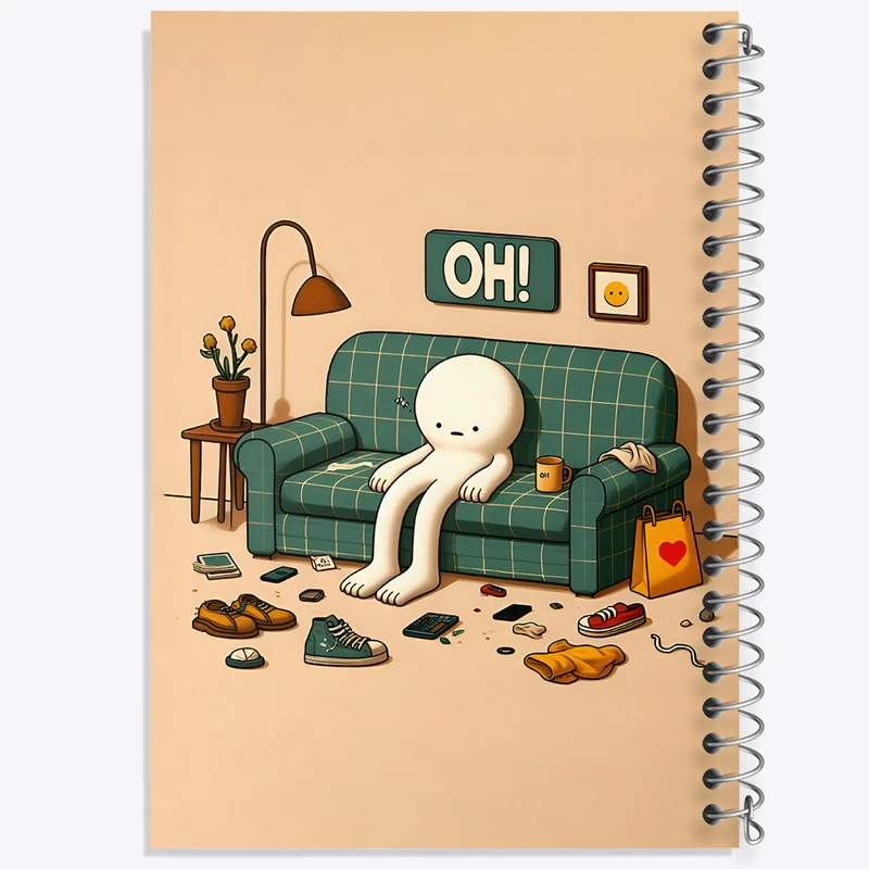 دفتر نقاشی 50 برگ خندالو طرح آدمک خسته کد F6131