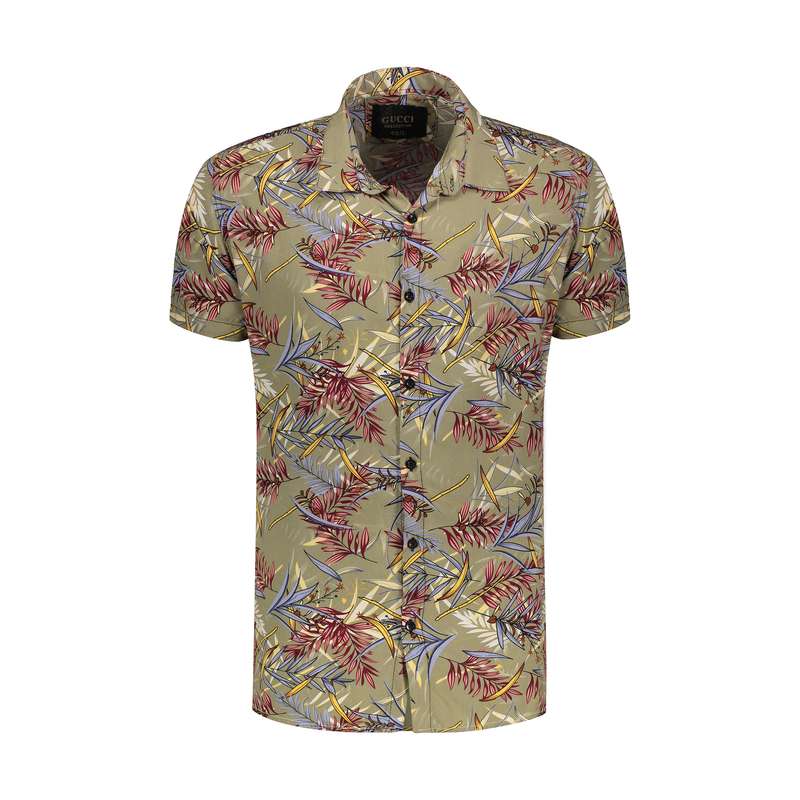 پیراهن آستین کوتاه مردانه مدل هاوایی کد H-Sri