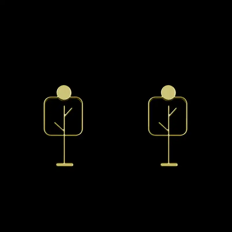 گوشواره طلا 18 عیار زنانه مدوپد مدل درخت کد GA1-15797