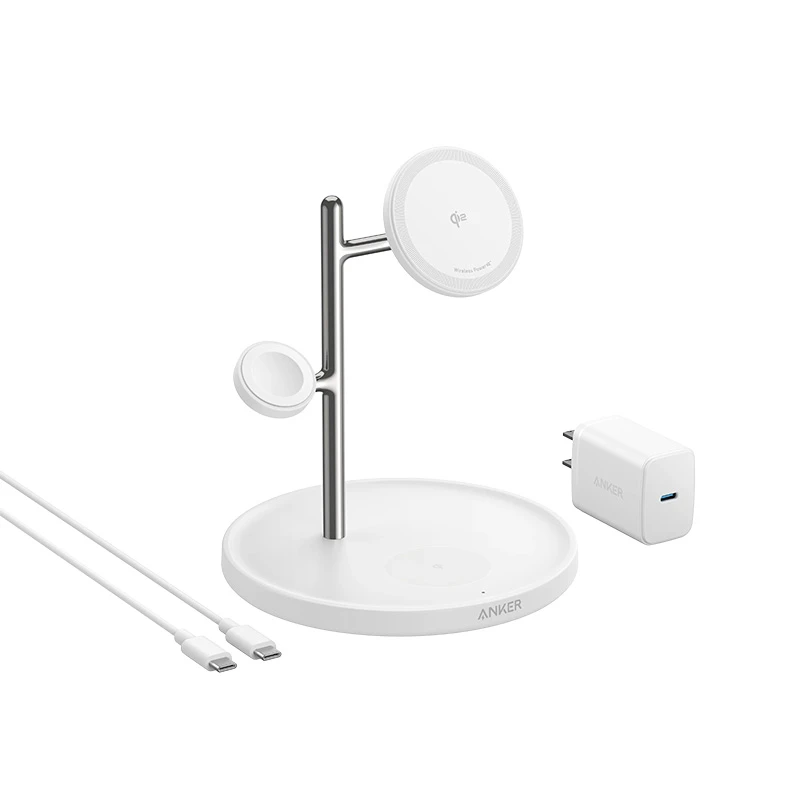 شارژر بی سیم 15 وات انکر مدل A25M3 به همراه کابل USB-C و آداپتور