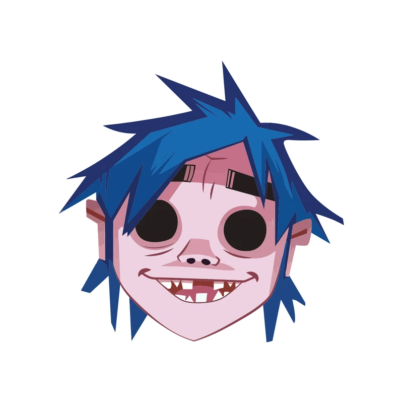 برچسب لپ تاپ طرح گوریلاز انیمه کد 1843