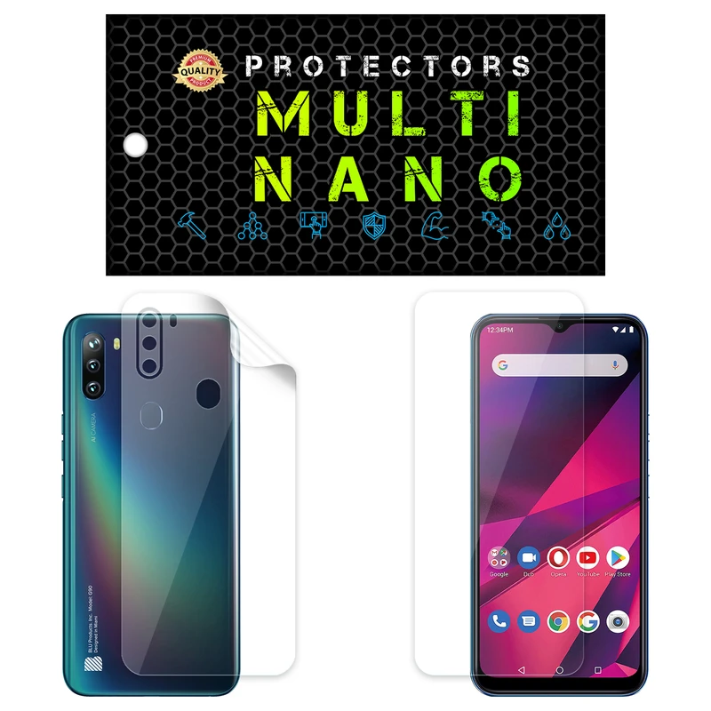 محافظ صفحه نمایش مولتی نانو مدل X-SFT مناسب برای گوشی موبایل بلو G90 به همراه محافظ پشت
