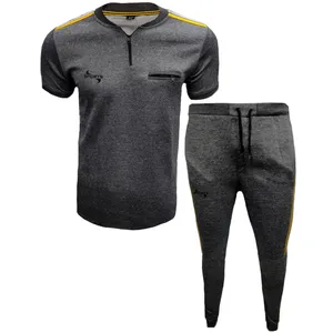 ست تی شرت و شلوار ورزشی مردانه مدل MELANGZIP K90