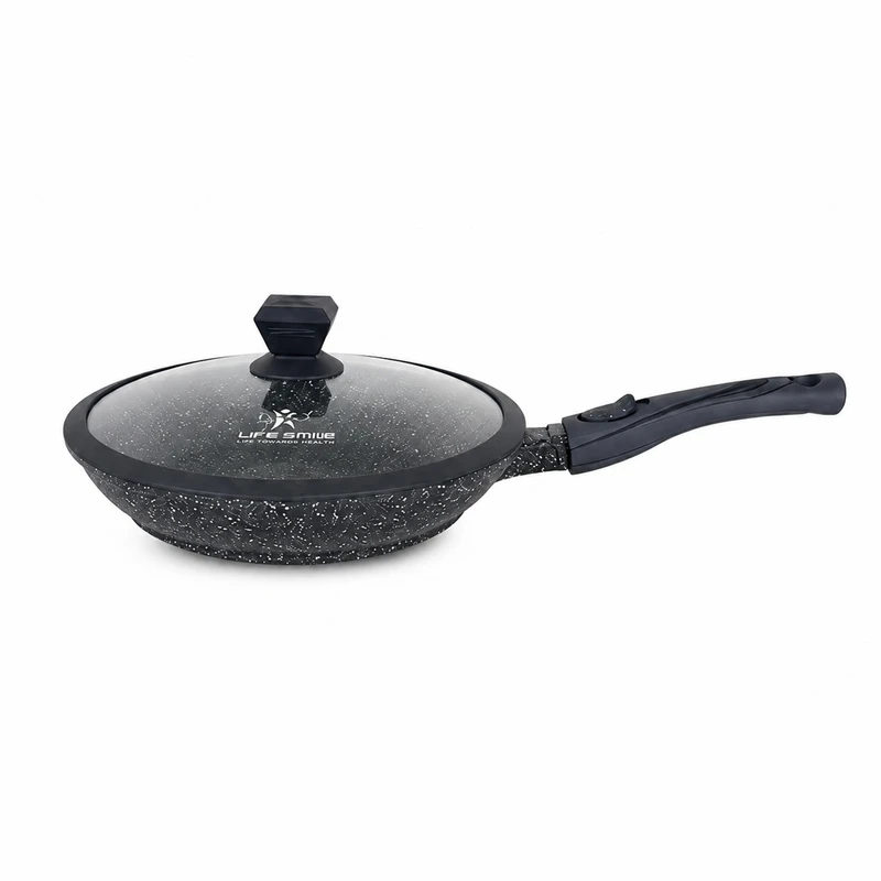 تابه گرانیت لایف اسمایل مدل 2FP7S-20-BLACK سایز 20