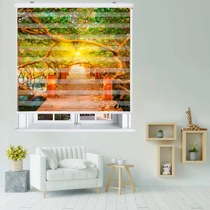 پرده زبرا زیو کد L5063 سایز 150X150 سانتی متر