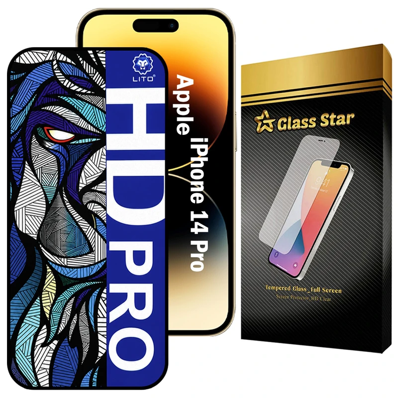 محافظ صفحه نمایش گلس استار مدل LITOHDG مناسب برای گوشی موبایل اپل iPhone 14 Pro